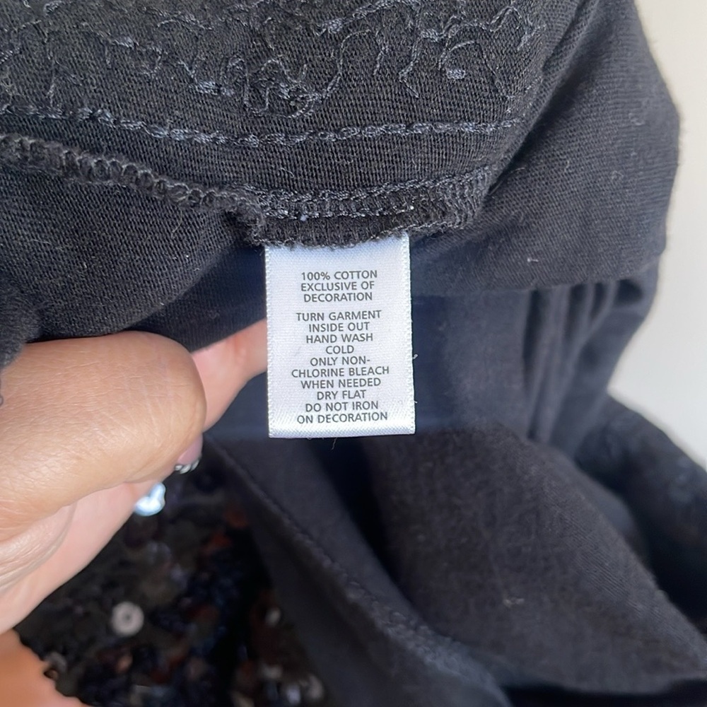 Ann Taylor Loft Black Sequin Women's Top Size S - Picture 7 of 7
